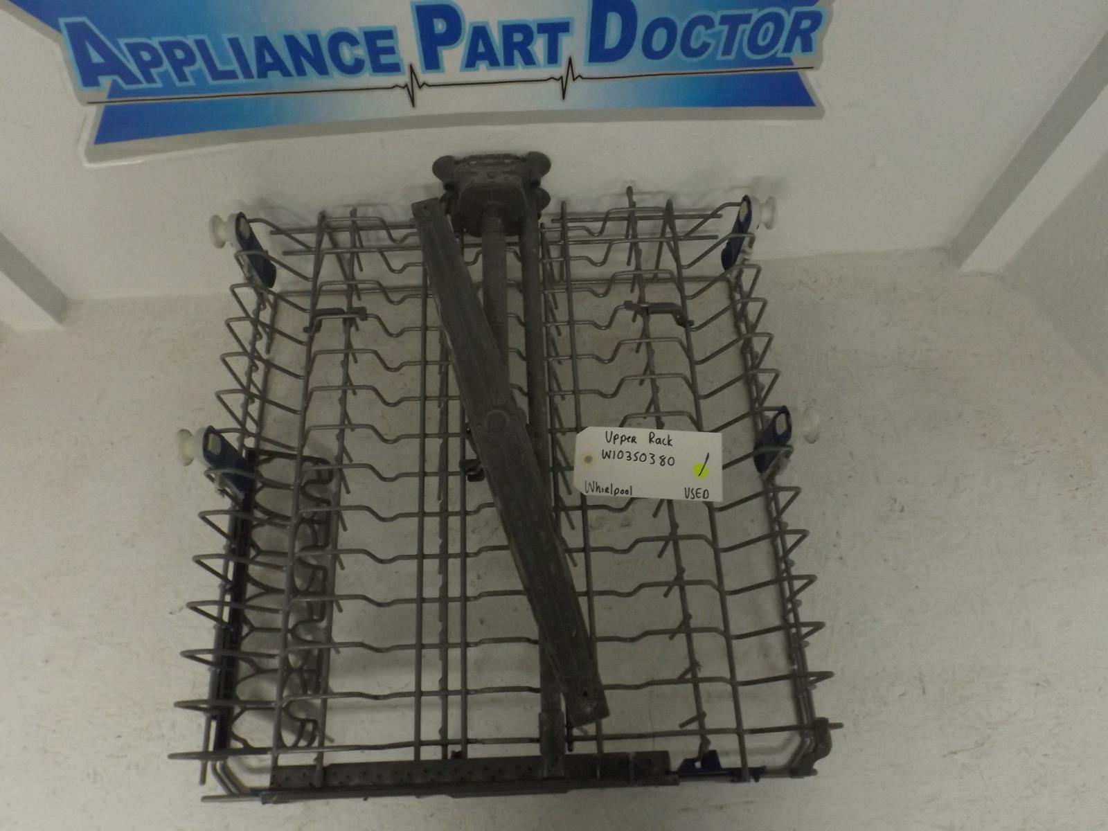 Whirlpool Dishwasher Dishrack, Upper W10350380 Used Whirlpool Dishwasher Dishrack, Upper W10350380 Used